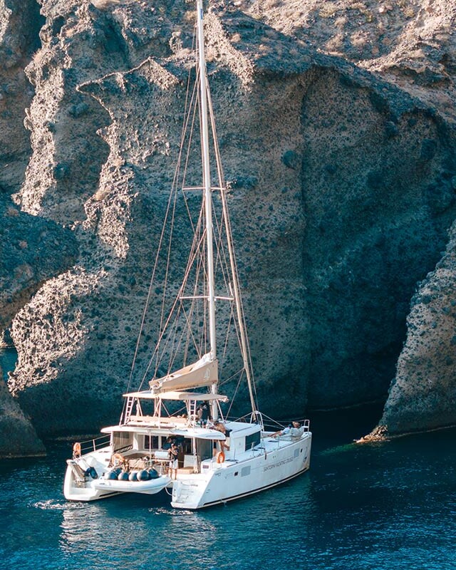 Santorin, Croisière en Catamaran