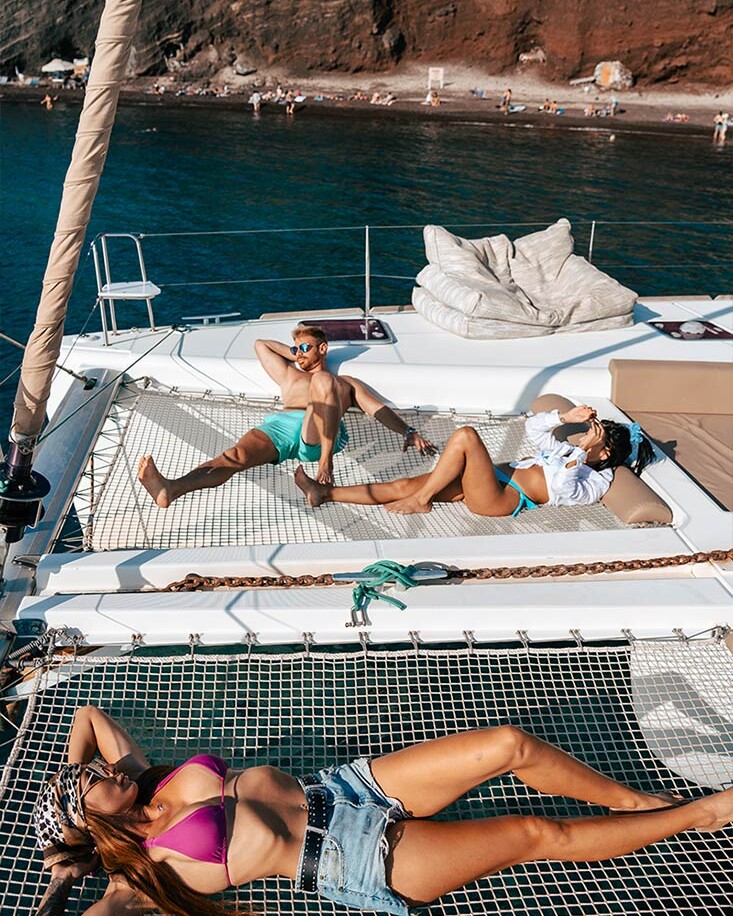 Santorin, Croisière en Catamaran