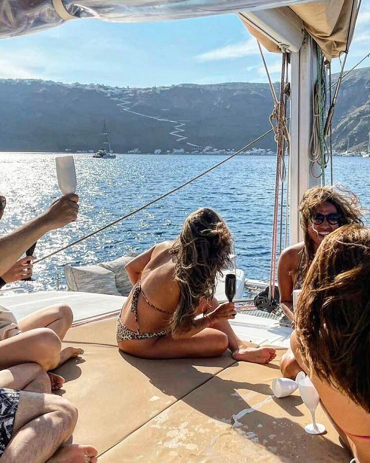 Santorin, Croisière en Catamaran