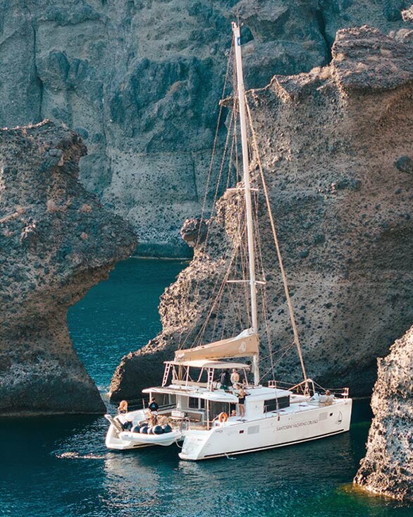 Santorin, Croisière en Catamaran